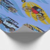 ラッピング紙とアンティーク車(グランドパパ) ラッピングペーパー (角)