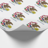 ラッピング紙とイリノイ州旗 ラッピングペーパー (角)