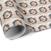 ラッピング紙とサンタクロース ラッピングペーパー (ロールコーナー)