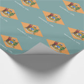 ラッピング紙とデラウェア州旗 ラッピングペーパー (角)