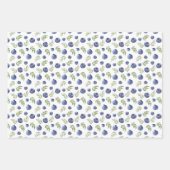 ラッピング紙とブルーベリー ラッピングペーパーシート (正面)