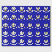 ラッピング紙とルイジアナ州旗 ラッピングペーパー (フラット)