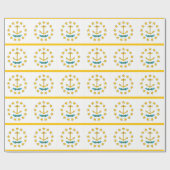 ラッピング紙とロードアイランド州旗 ラッピングペーパー (フラット)