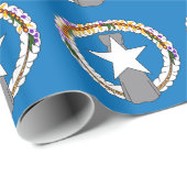 ラッピング紙と北マリアナ国旗 ラッピングペーパー (ロールコーナー)