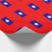 ラッピング紙と台湾国旗 ラッピングペーパー (角)