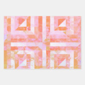 ラッピング紙のオレンジクラッシュ混合メディアセット ラッピングペーパーシート (正面3)