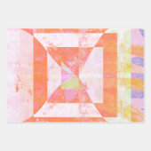 ラッピング紙のオレンジクラッシュ混合メディアセット ラッピングペーパーシート (正面)