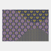 ラッピング紙の波3パターン集合 ラッピングペーパーシート (正面2)