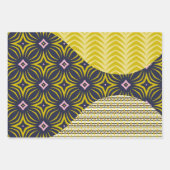 ラッピング紙の波3パターン集合 ラッピングペーパーシート (正面)