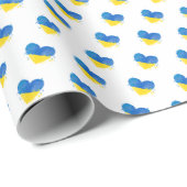 ラッピング紙ウクライナ国旗のハート ラッピングペーパー (ロールコーナー)