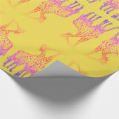 ラッピング紙カラフルなキリンのアート ラッピングペーパー (角)