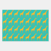 ラッピング紙キリン数々のプリント ラッピングペーパーシート (正面2)