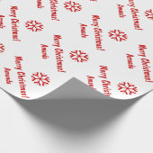 ラッピング紙クリスマス 名前パーソナライズされた| ラッピングペーパー (角)