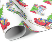 ラッピング紙サンタアンドスリー ラッピングペーパー (ロールコーナー)