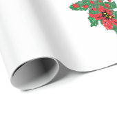 ラッピング紙サンタクロースポインセティアス ラッピングペーパー (ロールコーナー)