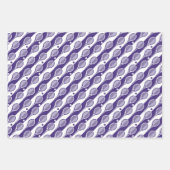 💜ラッピング紙シートの紫色のテニスのモチーフ ラッピングペーパーシート (正面3)