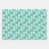 ラッピング紙シートの緑のテニスのモチーフ ラッピングペーパーシート (正面3)