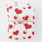 ラッピング紙シートの赤いハート ラッピングペーパーシート (インサイチュ)