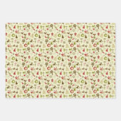 ラッピング紙シートセットモダンクリスマスサンタ ラッピングペーパーシート (正面2)