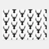 ラッピング紙シートセット – クリスマススタッグヘッド ラッピングペーパーシート (正面2)