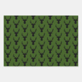 ラッピング紙シートセット – クリスマススタッグヘッド ラッピングペーパーシート (正面)