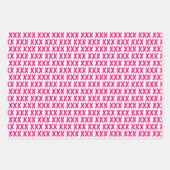 ラッピング紙シートセット-ピンクのハグとキス ラッピングペーパーシート (正面3)