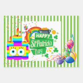 ラッピング紙シートハッピーバースデーセントパトリック ラッピングペーパーシート (正面)