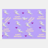 ラッピング紙シートハッピーバースデーユニコーン ラッピングペーパーシート (正面3)