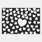 ラッピング紙シートバレンタインズホワイトハート ラッピングペーパーシート (正面3)