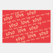 ラッピング紙シートバレンタインズラブハグシュオキソ ラッピングペーパーシート (正面)