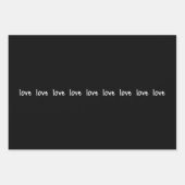 ラッピング紙シートバレンタインズラブレッドブラック ラッピングペーパーシート (正面)