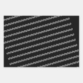 ラッピング紙シートバレンタインズレッドピンクブラック ラッピングペーパーシート (正面2)