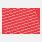 ラッピング紙シートバレンタインズレッドピンクブラック ラッピングペーパーシート (正面)