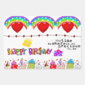 ラッピング紙シートバレンタインハッピーバースデー ラッピングペーパーシート (正面3)