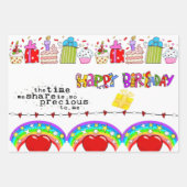 ラッピング紙シートバレンタインハッピーバースデー ラッピングペーパーシート (正面2)