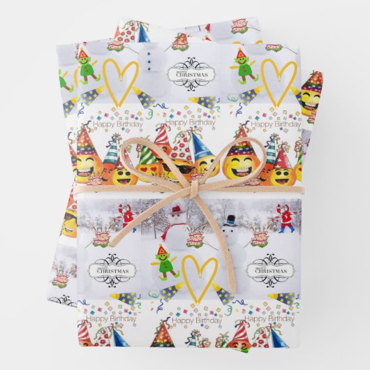 ラッピング紙シートメリークリスマス誕生日 ラッピングペーパーシート (インサイチュ)