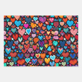 ラッピング紙シート小ハートラッピング紙 ラッピングペーパーシート (正面2)