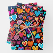 ラッピング紙シート小ハートラッピング紙 ラッピングペーパーシート (インサイチュ)