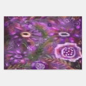 ラッピング紙シート3pc抽象芸術オレンジパープル ラッピングペーパーシート (正面2)