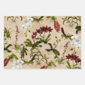 ラッピング紙シート – Biegeのオーキッドパターン ラッピングペーパーシート (正面2)