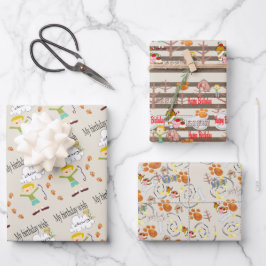 ラッピング紙シートappy BirthdayWish for a dog ラッピングペーパーシート