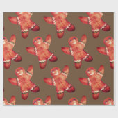 ラッピング紙ジンジャーブレッドマン ラッピングペーパー (フラット)