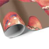 ラッピング紙ジンジャーブレッドマン ラッピングペーパー (ロールコーナー)