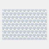 ラッピング紙セットに青いチョークスティック ラッピングペーパーシート (正面2)