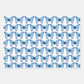 ラッピング紙セット3 -フローラ蝶デザイン ラッピングペーパーシート (正面3)