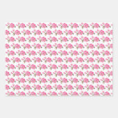 ラッピング紙セット3 -フローラ蝶デザイン ラッピングペーパーシート (正面)