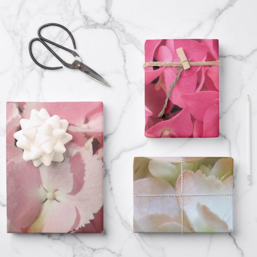 ラッピング紙セット – あじさいコレクションI ラッピングペーパーシート (正面)