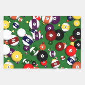 ラッピング紙セット – ビリヤード ラッピングペーパーシート (正面)