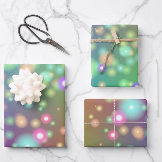 ラッピング紙セット – ホタル&フェアリーライト ラッピングペーパーシート (正面)