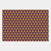 ラッピング紙セット – 紫と金ゴールドのトークトラ ラッピングペーパーシート (正面3)